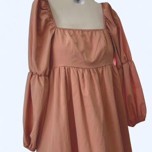 Elegant Pink Tunic Puff Sleeve Top XLura XS